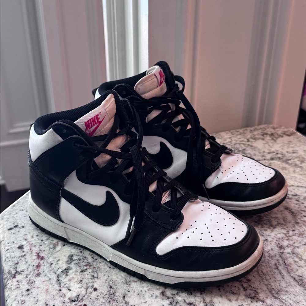 Nike Black and White High-Tops Panda